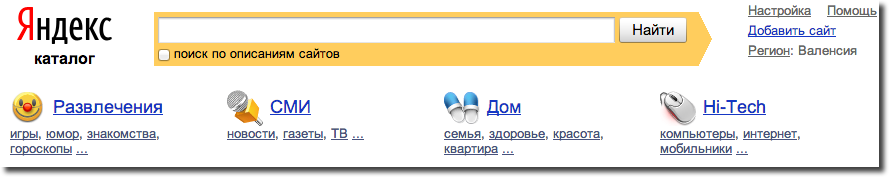 Yandex Directorio