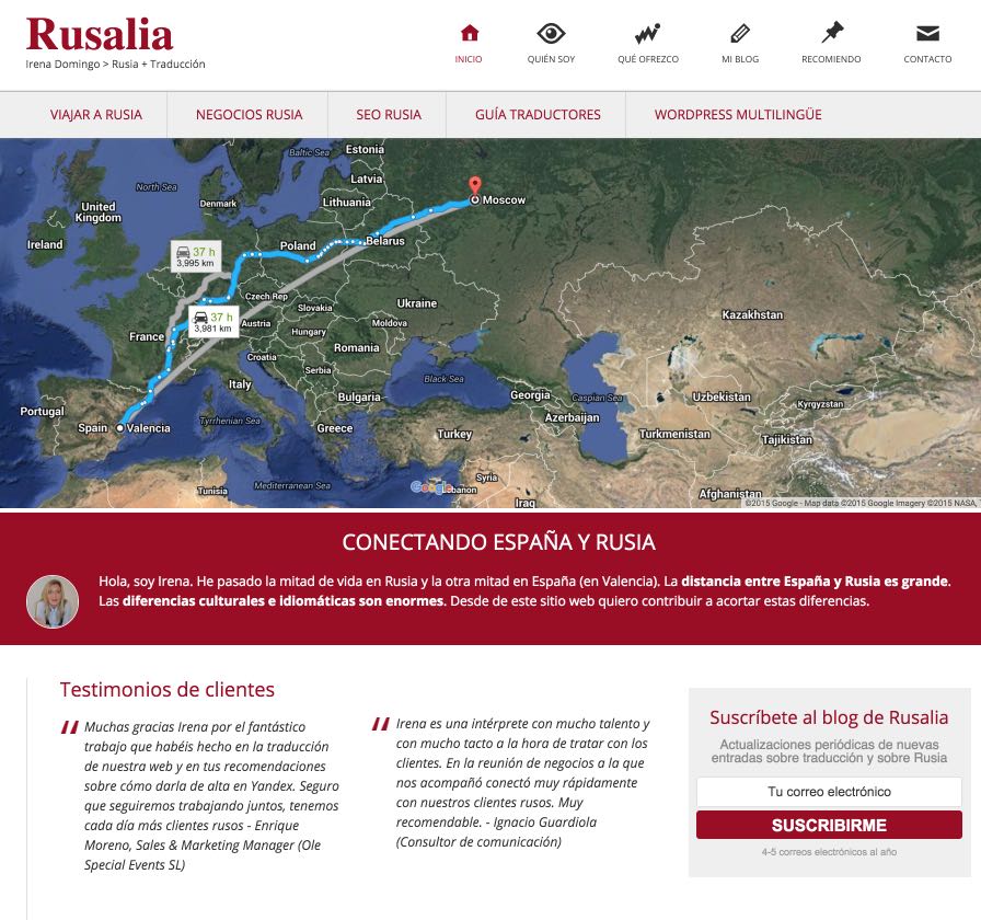 Diseño nueva web Rusalia - Imagen destacada