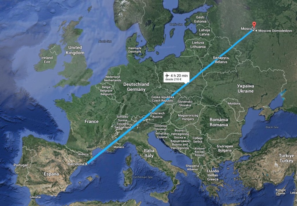 de Barcelona a Moscú, Rusia - Google Maps 2015-12-05 00-18-51