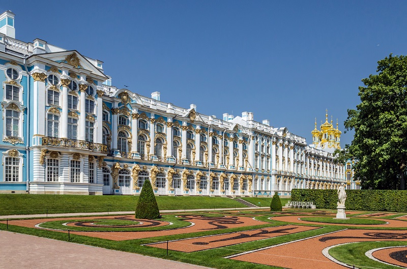 Fachada del Palacio de Catalina en Pushkin