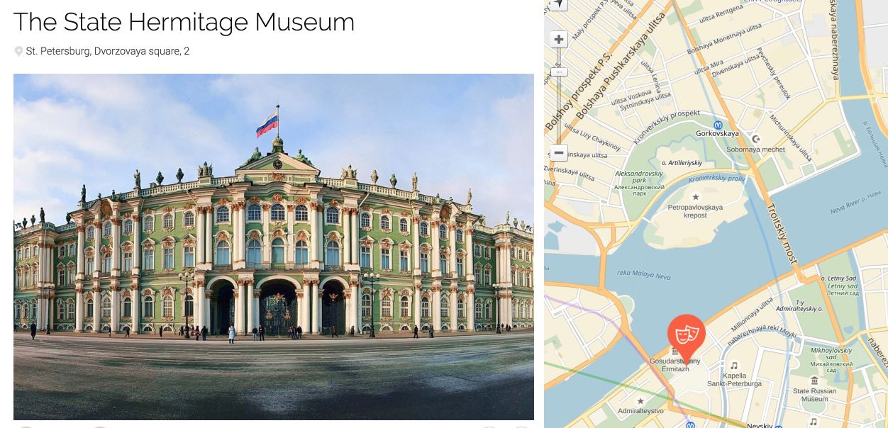 El museo del Hermitage en el Palacio de Invierno de San Petersburgo