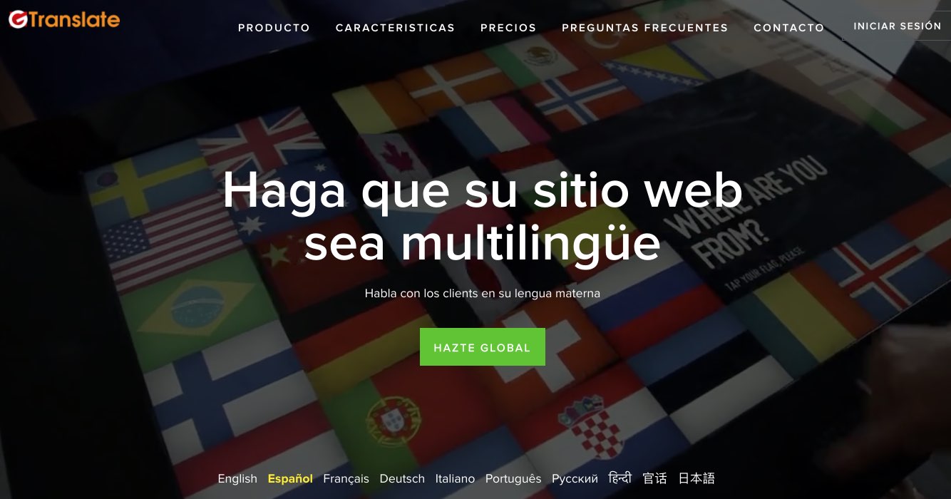 GTranslate - Solucion de pagina web multilingue en WordPress