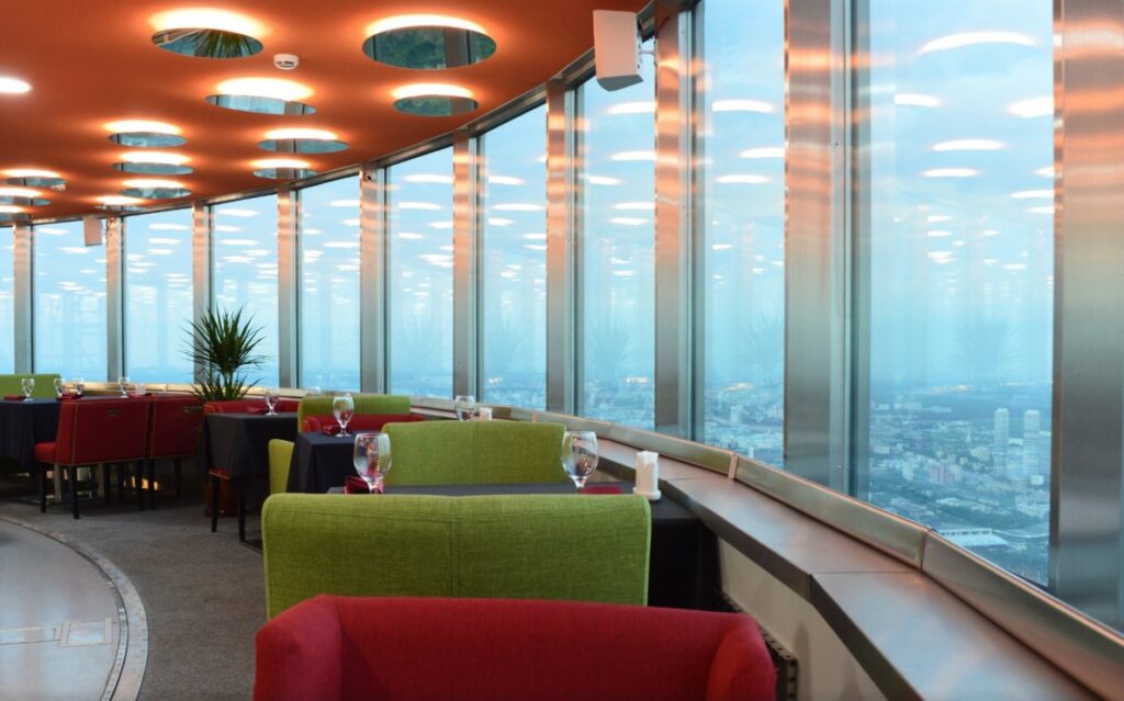 Seventh Heaven rotating panoramic restaurant in the Ostankino Tower