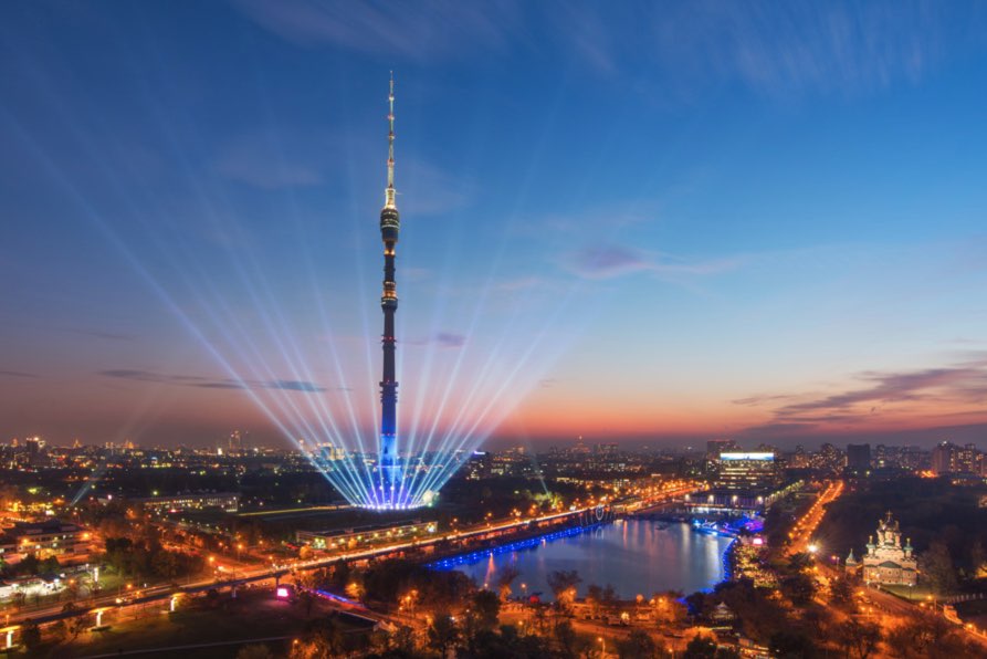 Ostankino Tower, the tallest telecommunications tower in Europe