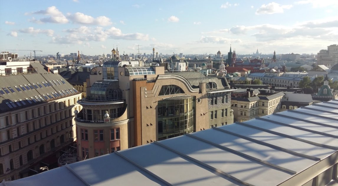 Views of central Moscow from the free observation deck of the Central Children's Store
