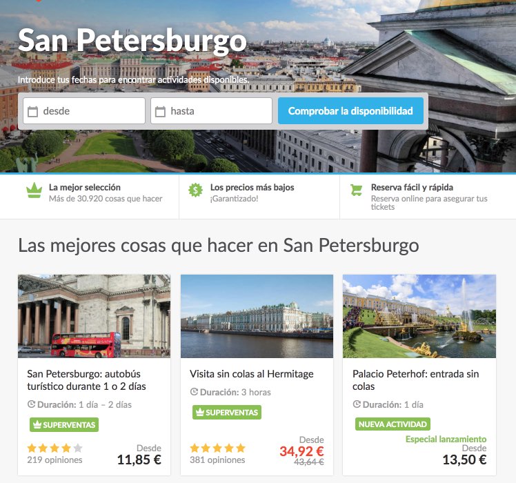 Tours guiados en San Petersburgo: cómo reservar y pagar con tarjeta extranjera