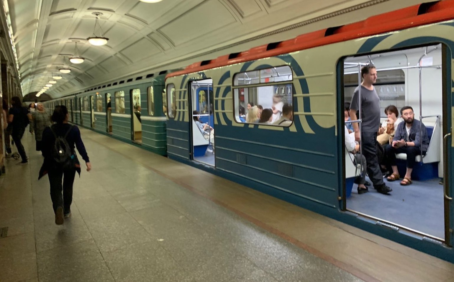 Vagon Metro de tren Moscu