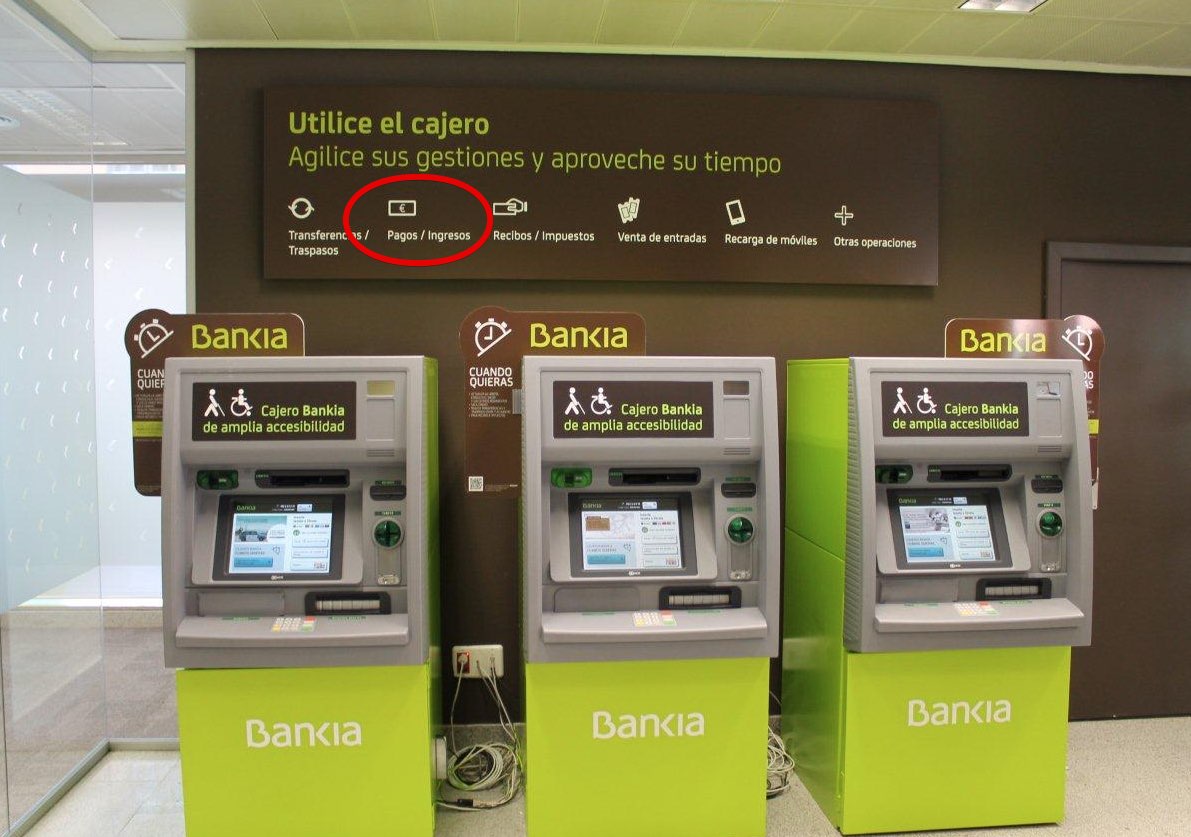 Cajero automatico Bankia - Pago tasas visado Mongolia