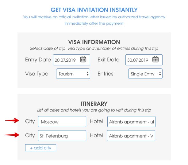 Invitation en Russie Visa support - appartement Airbnb - HotelsPro