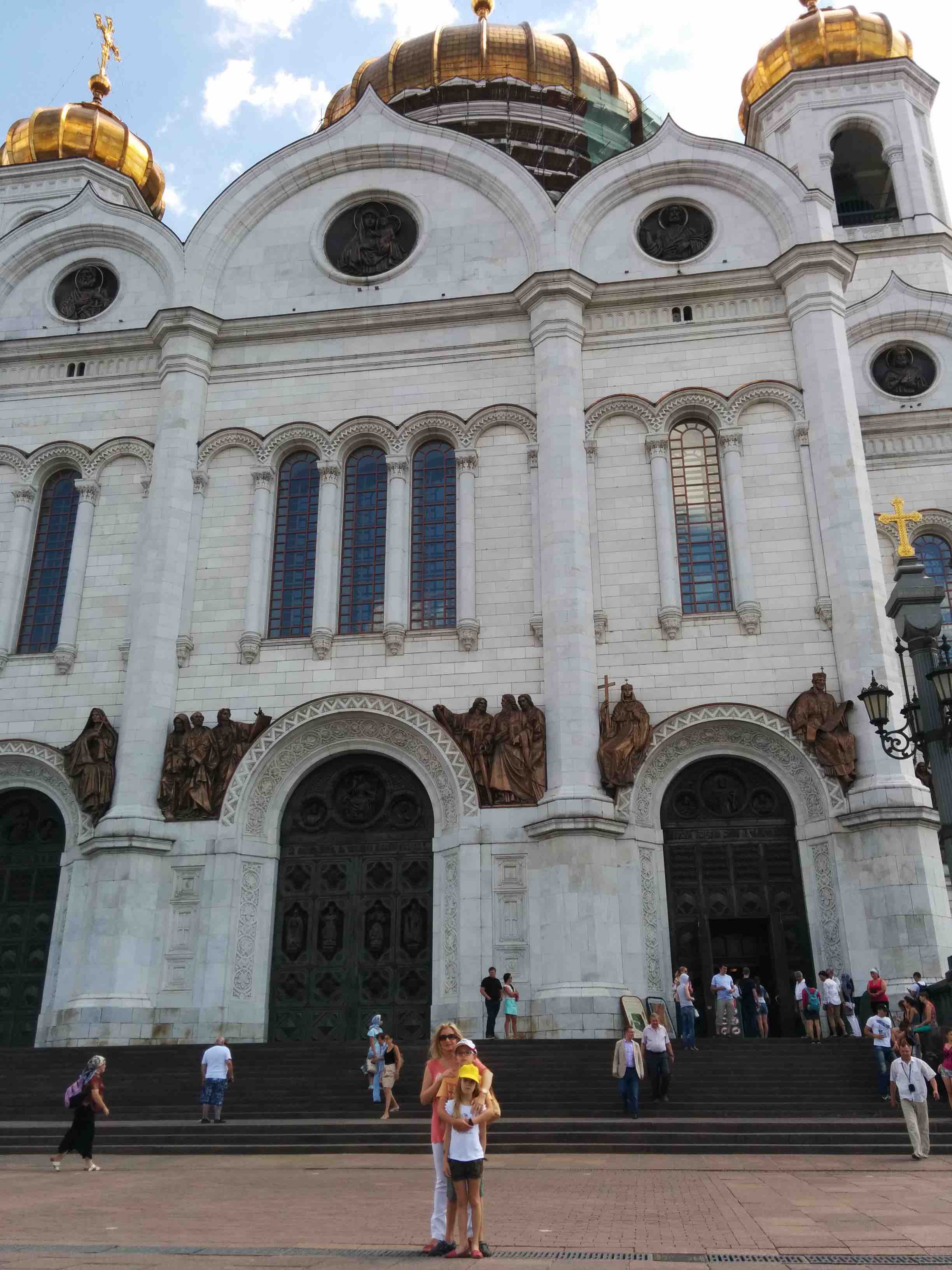 Irena Domingo at the Cathedral of Christ the Saviour in Moscow