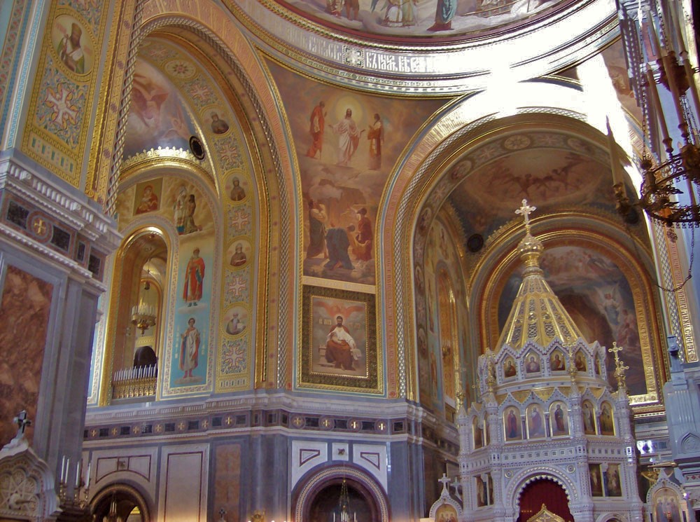Interior Templo Cristo Salvador Moscu