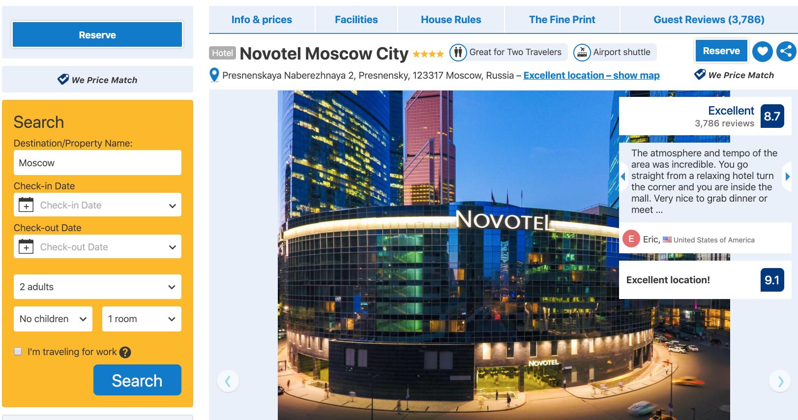 Novotel Moscow City - Russia - Booking.com