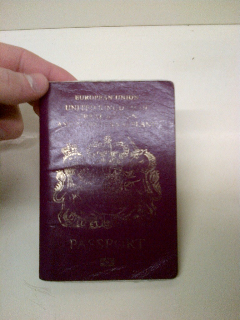 Beschädigter Reisepass