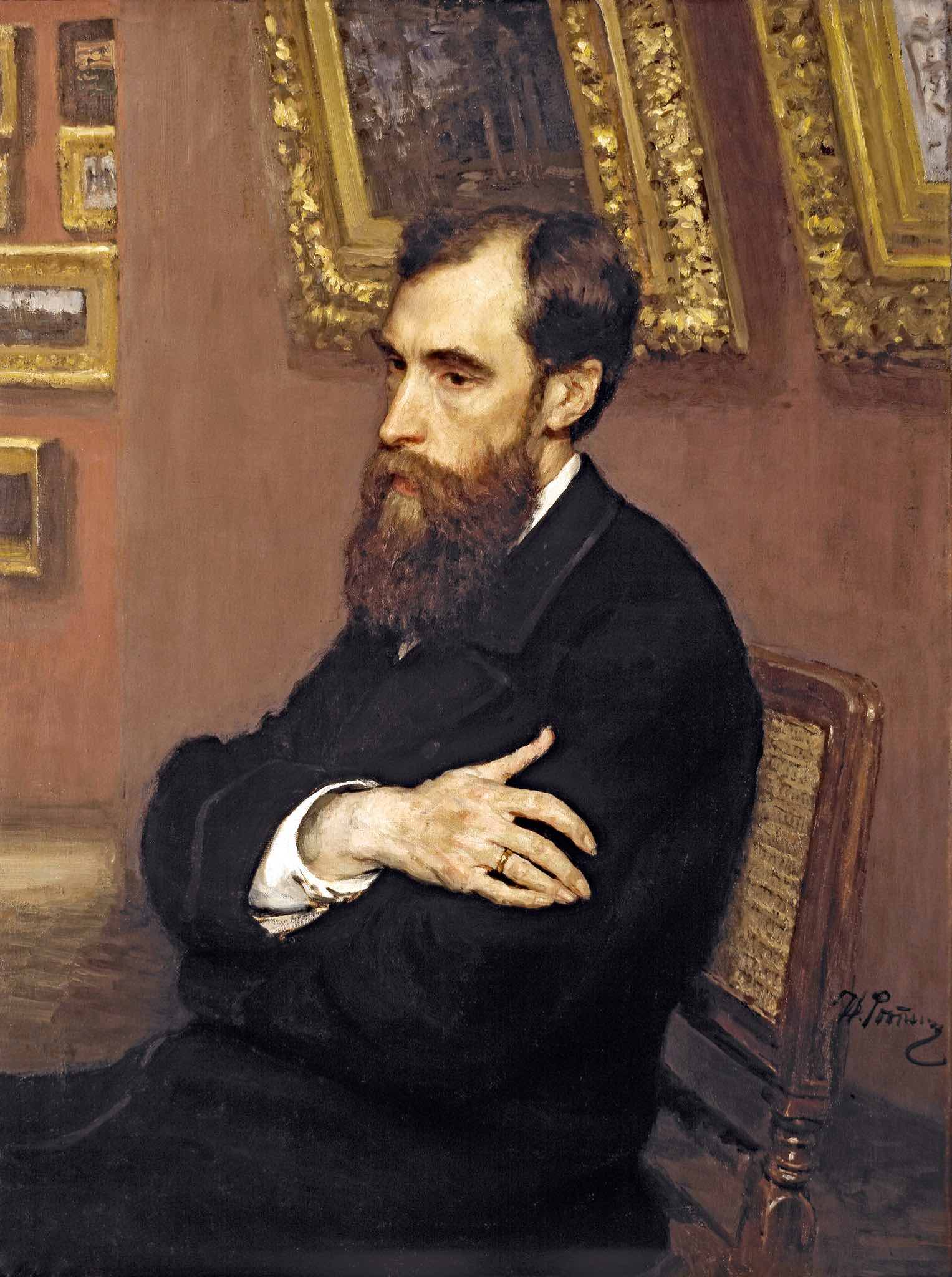 Portrait of Pavel Tretyakov by Ilya Repin (1883)