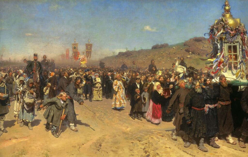 Religious Procession in Kursk Governorate, by Ilya Repin