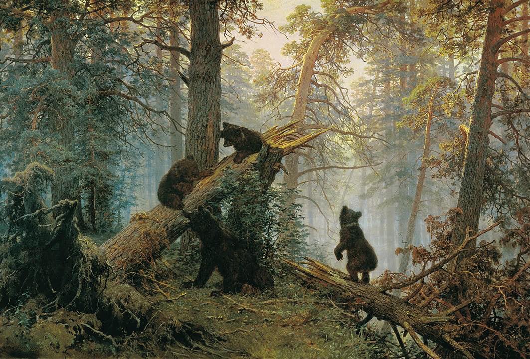 Morning in a Pine Forest, by Shishkin and Savitsky
