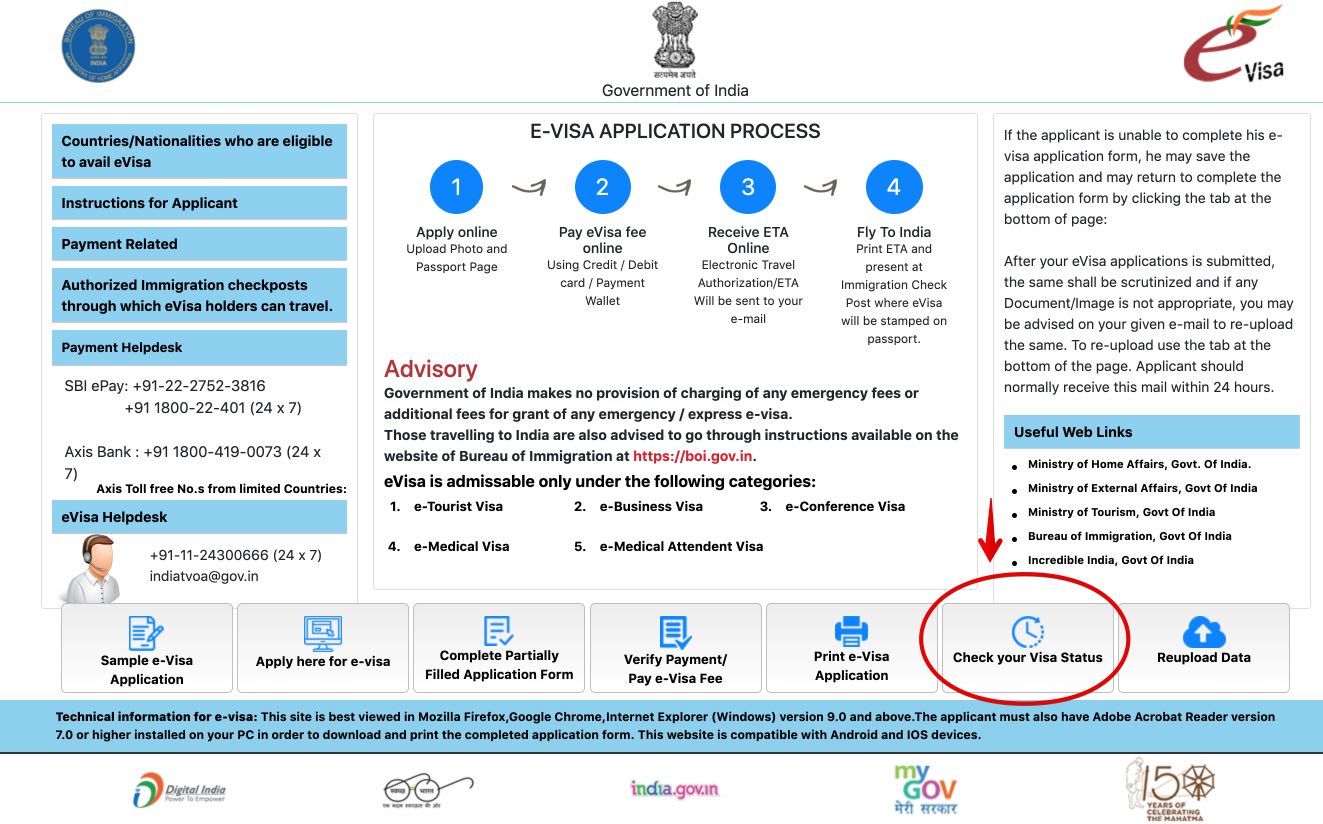 Ottieni il visto elettronico in India - Step 31