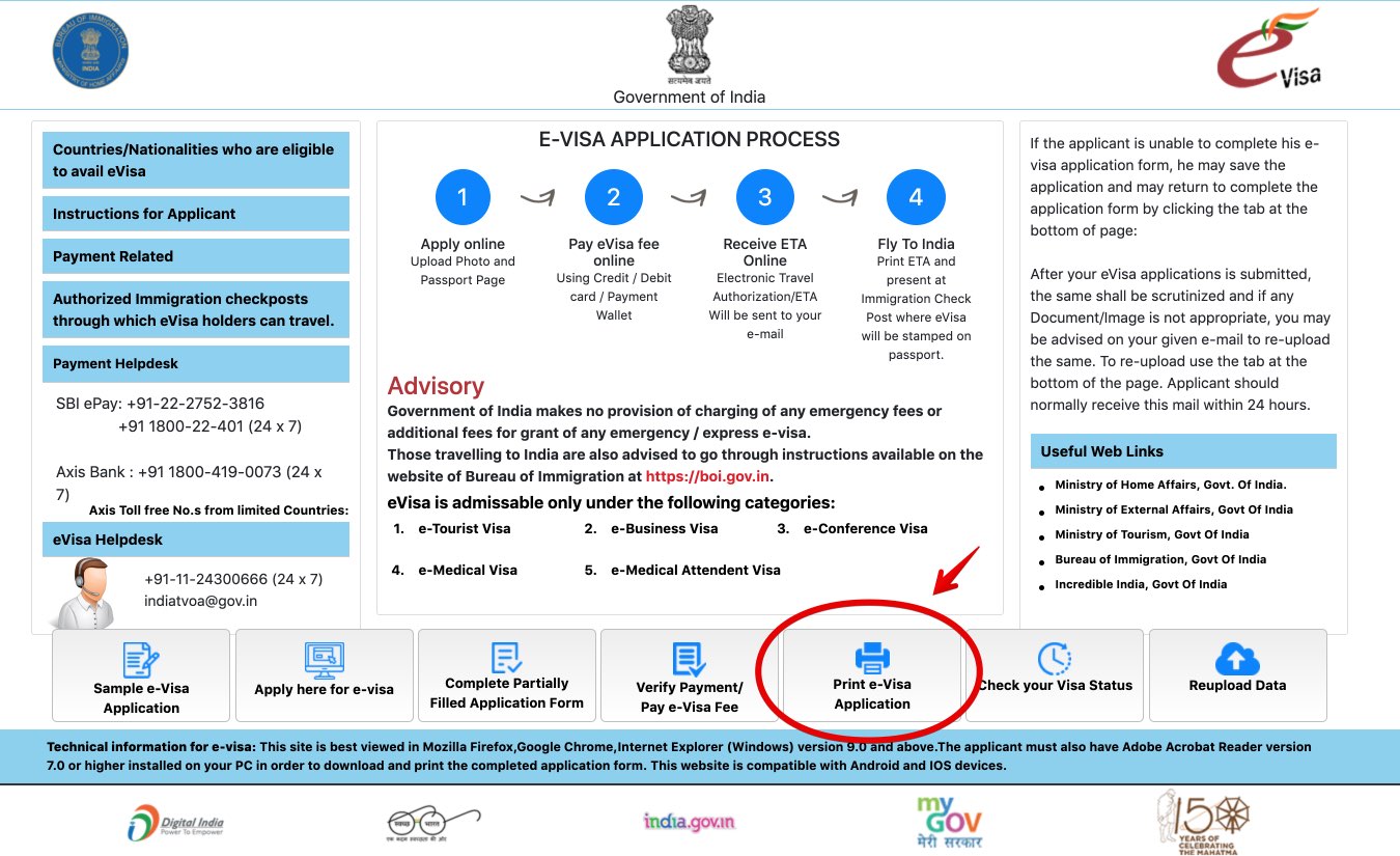 Richiedi l'e-Visa per l'India - Passo 23