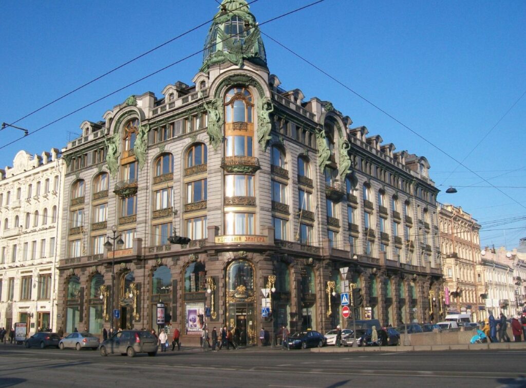Singer House on Nevsky Avenue in St. Petersburg