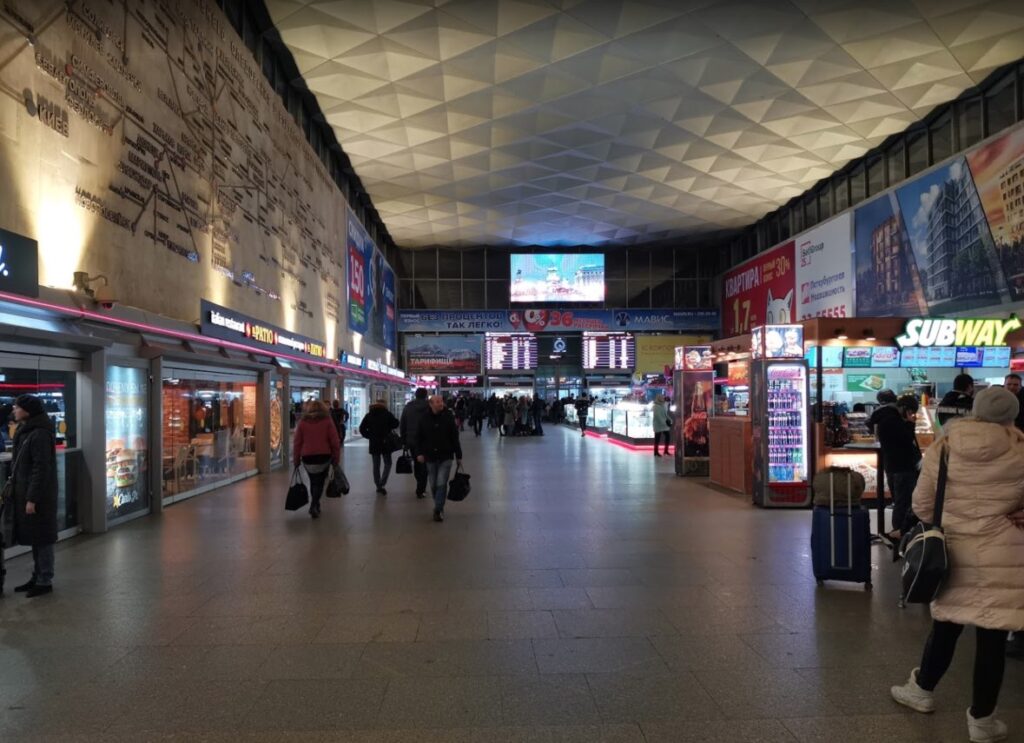Interior of Moskovsky Station in St. Petersburg