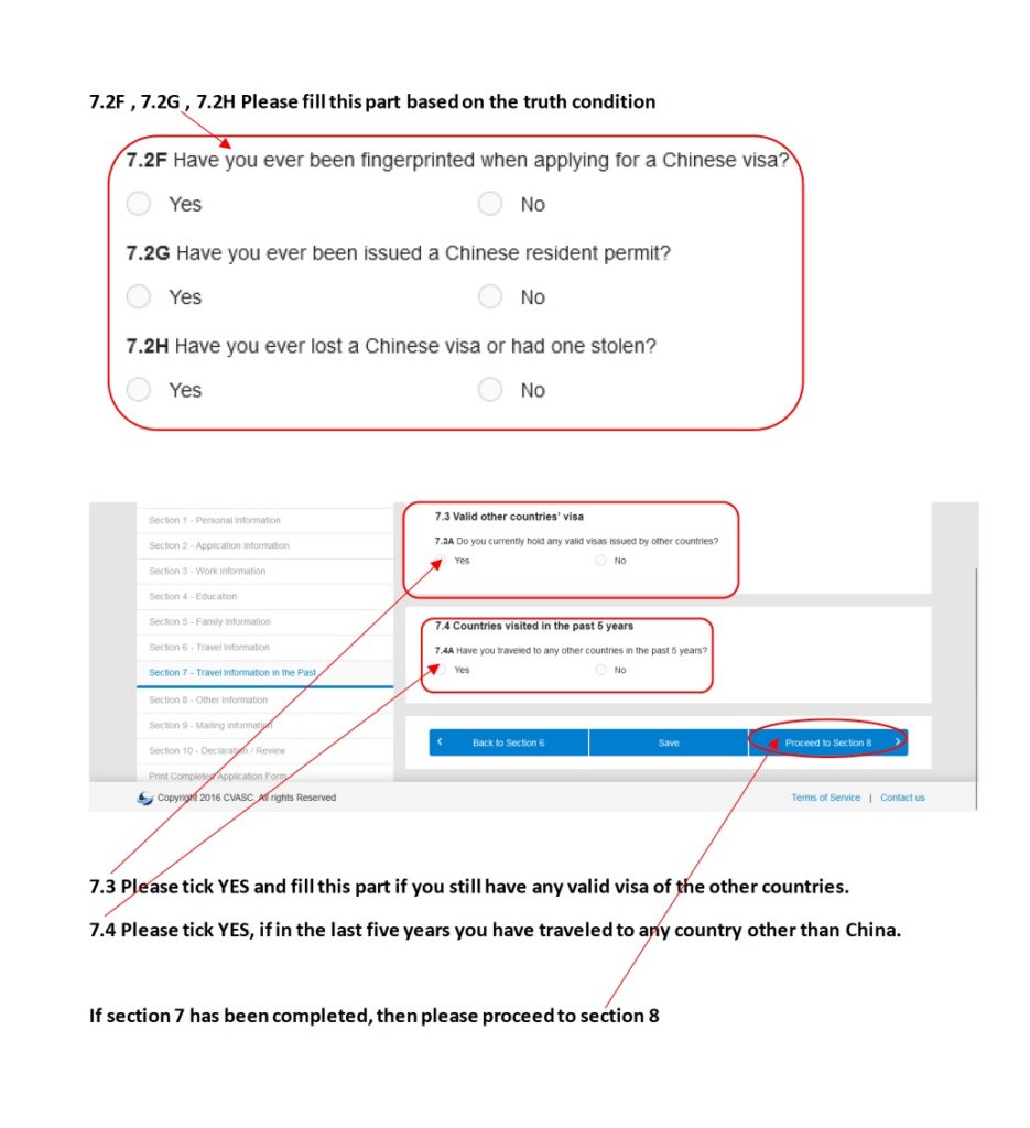 Online Chinese visa application form - Example of filling out and completing a new form - Screenshot 20
