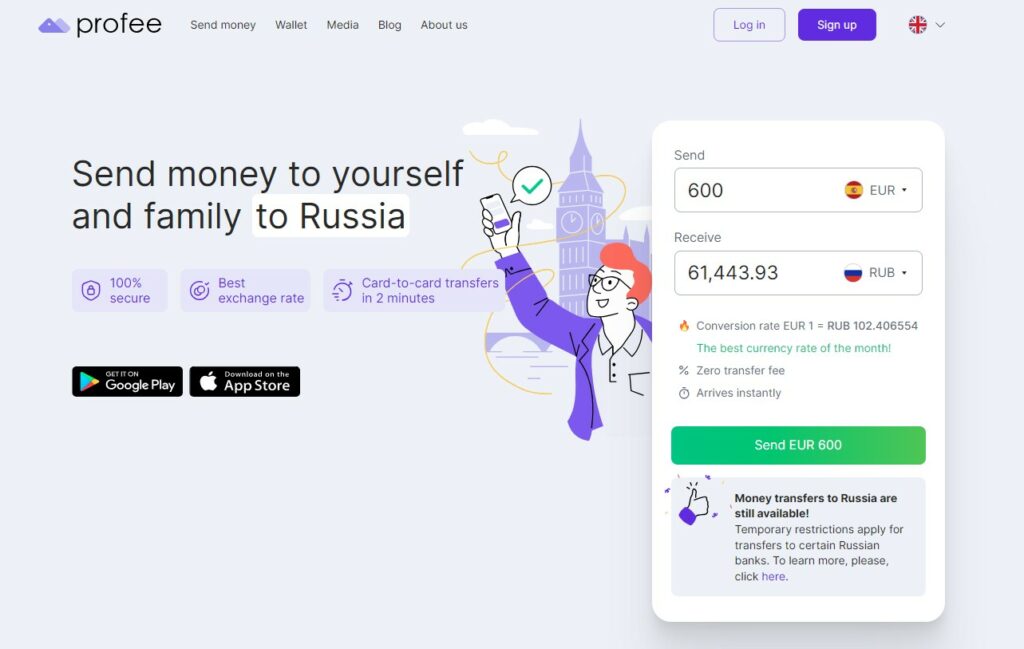 Send money to Russia in 2023-2024