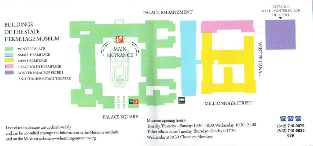 Lageplan der Eremitage in Sankt Petersburg
