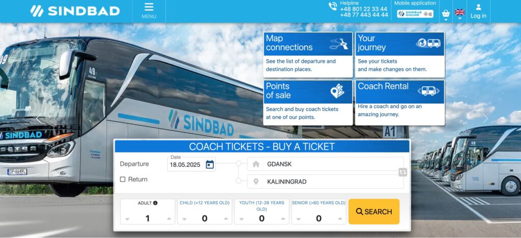 autobus entre gdansk y kaliningrado