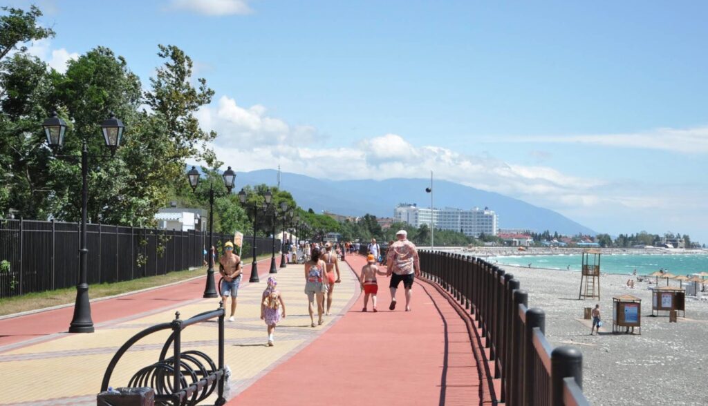Imeretinskaya promenade in Adler, Sochi