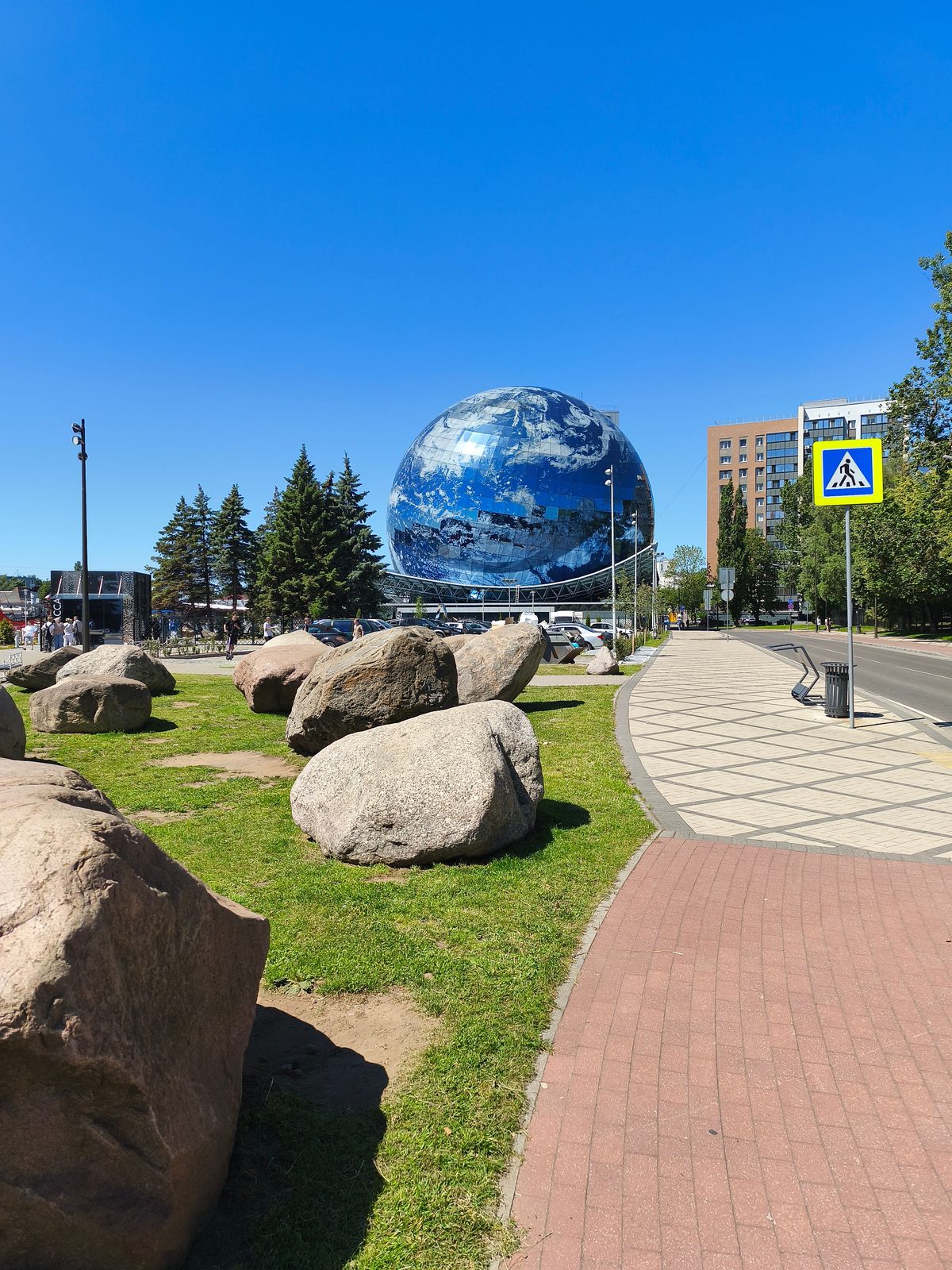 Sphere-shaped Planet Ocean building of the Museum of the World Ocean in Kaliningrad